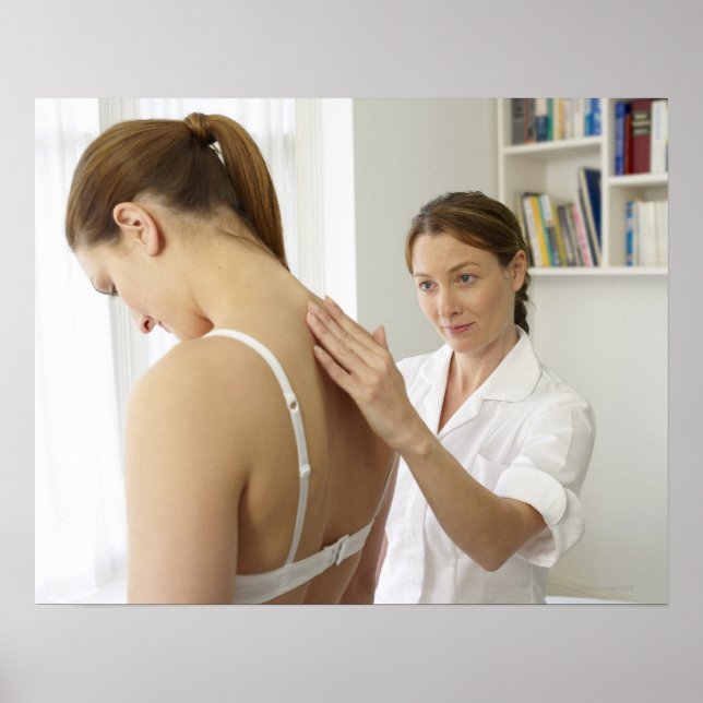Affiche Ostéopathe traitant le patient. (Devant)