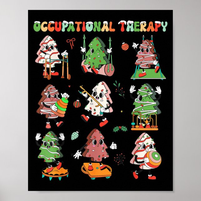 Affiche Ot Christmas Occupational Therapy Therast Merry Ot (Devant)