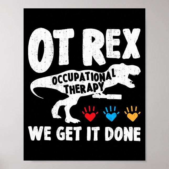 Affiche OT Rex Docteur En Thérapie Professionnelle OT (Devant)