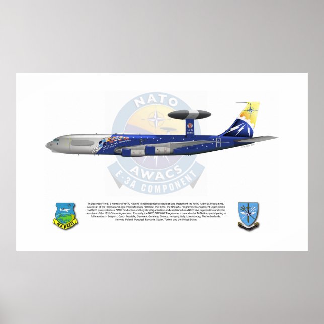 Affiche OTAN E-3A, 25e anniversaire (Devant)