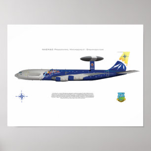 Affiche OTAN E-3A, 25e anniversaire