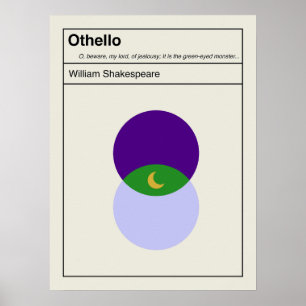 Affiche Othello Shakespeare minimaliste Abstrait