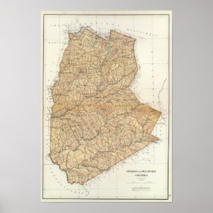 Affiche Otsego, comtés du Delaware
