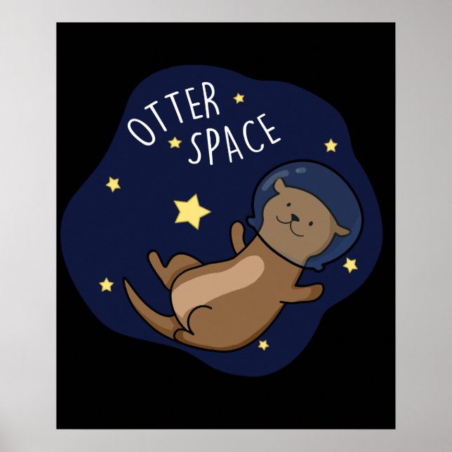Affiche Otter, astronaute de Otter Pun Dark BG (Devant)