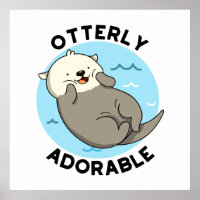 Otterly adorable Funny Flottante Otter Pun