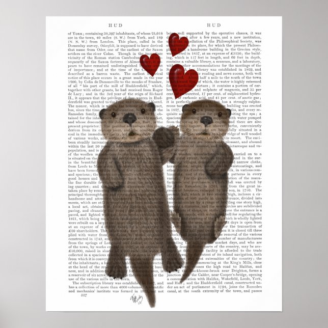 Affiche Otters tenant les mains (Devant)