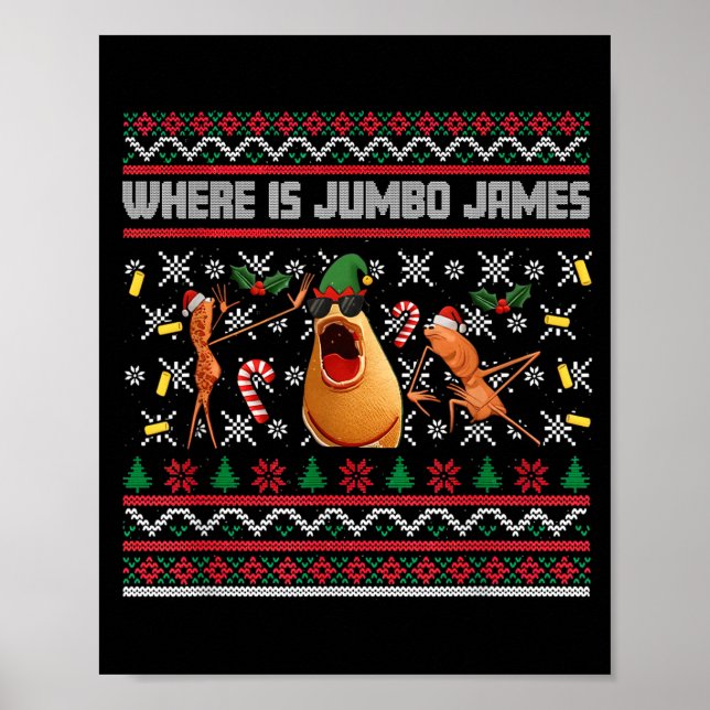 Affiche Où est Jumbo James Noël laid Marcus le ver (Devant)