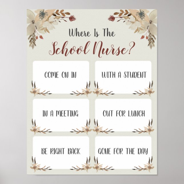 Affiche Où est la porte du bureau des infirmières de l'éco (Devant)