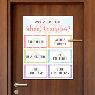 Affiche Où est la porte du bureau du conseiller scolaire S