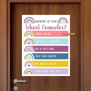 Affiche Où est la porte du bureau du conseiller scolaire S