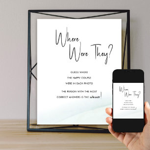 Affiche Où Étaient-Ils Fête des mariées Jeu Lave Verte