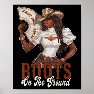 Affiche Où Ils Vont Aux Bottes Sur La Ligne Da Ground Cowg