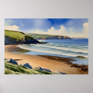 Affiche "Où le ciel rencontre le sable calme" - Paysage ma