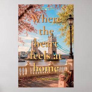 Affiche Où le cœur se sent chez lui Art de printemps à Lon