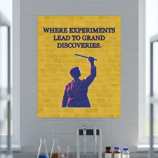 Affiche Où les expériences mènent à de grandes découvertes (Créateur téléchargé)