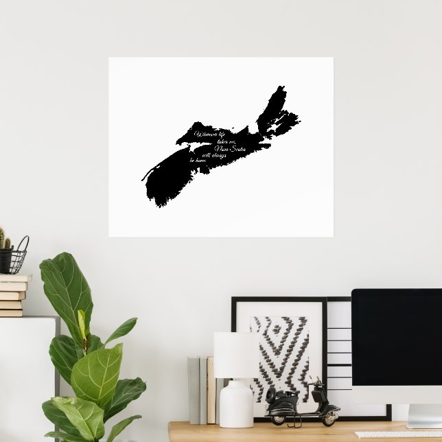 Affiche Où que ce soit - La Nouvelle-Écosse sera toujours  (Bureau à domicile)