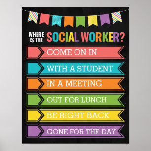 Affiche Où se trouve le panneau de la porte du bureau des