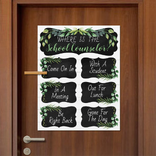 Affiche Où se trouve le panneau de porte du bureau du cons