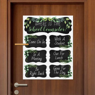 Affiche Où se trouve le panneau de porte du bureau du cons