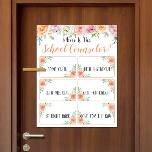 Affiche Où se trouve le panneau de porte du bureau du cons