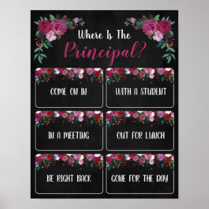 Affiche Où se trouve le panneau de porte du bureau princip