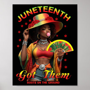 Affiche Où sont ces fans à Juneteenth Cowgirl Boots On The