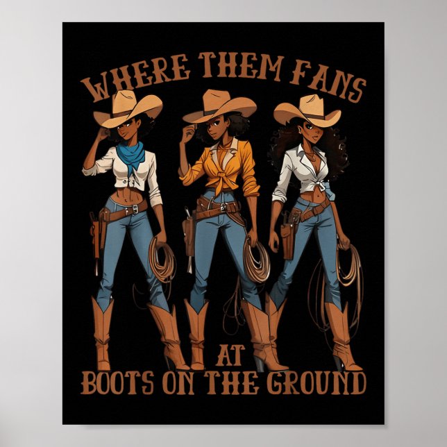Affiche Où sont ces fans avec des bottes sur le sol en lig (Devant)