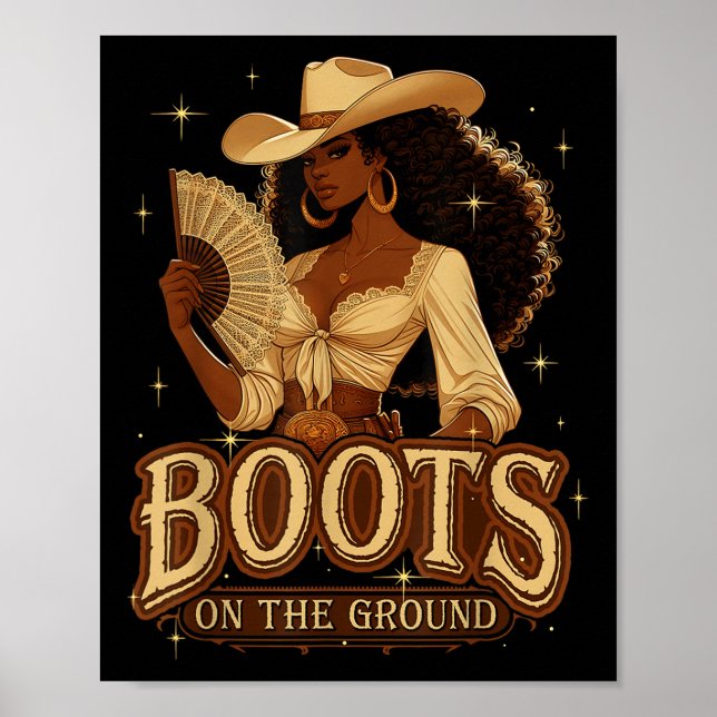 Affiche Où sont ces fans avec des bottes sur le sol vache  (Devant)