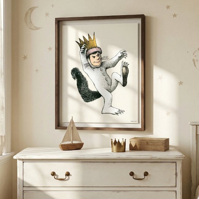 Affiche Où sont les bêtes sauvages | Max (Generated image of large size poster on wall)