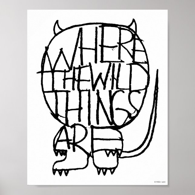 Affiche Où sont les monstres | Croquis de monstre (Devant)