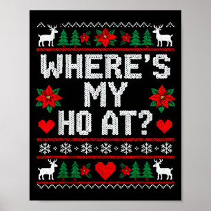 Affiche Où sont mes potes Matching Couple Noël Ugly