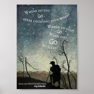 Affiche Où vas-tu? Illustration d'Arthur Rackham