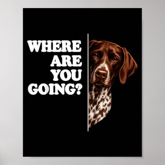 Affiche Où vas-tu Pointer Allemand à Poil Court