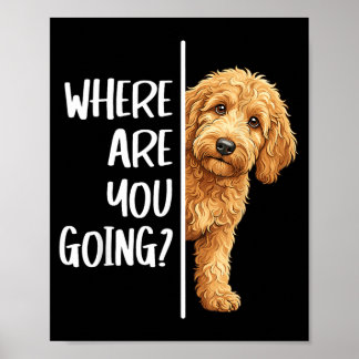 Affiche Où vas-tu_ Propriétaires de Goldendoodle mignon Ch