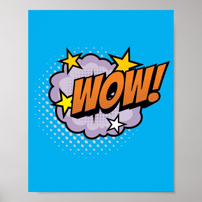 Affiche Ouah ! Vibrant Pop Art Comic Exclamation (Devant)