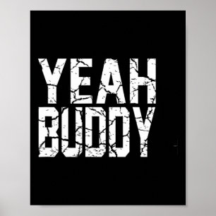 Affiche Ouais Buddy Light Weight Bodybuilder Bodybuilding 