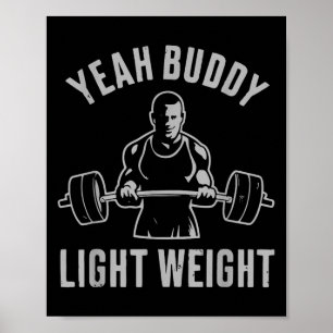 Affiche Ouais mec léger musculation gym haltérophilie