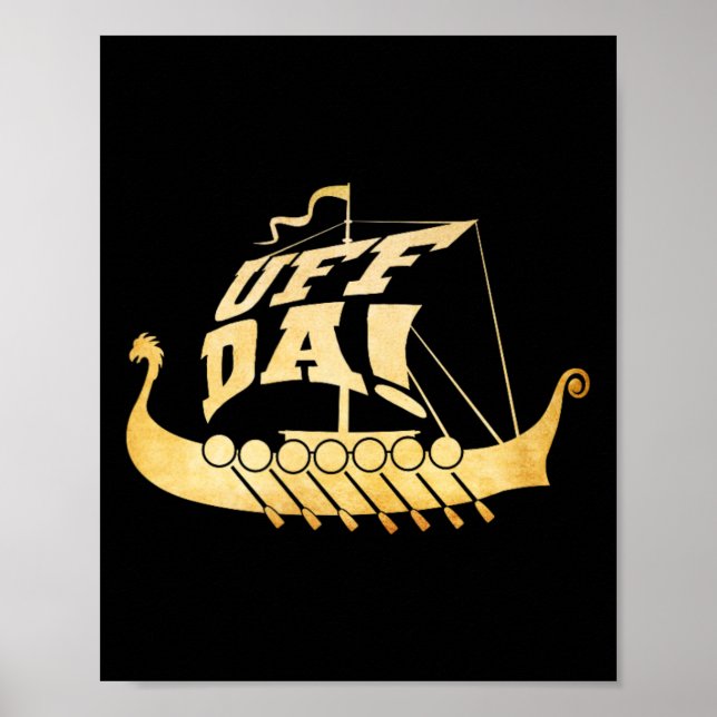 Affiche Ouf Da ! Ancien Viking Ship - Funny Midwest Boatin (Devant)