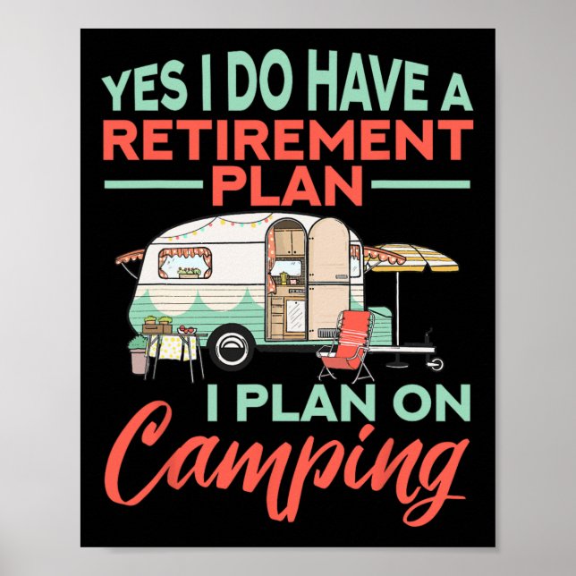 Affiche Oui, j'ai un plan de retraite - Camp de retraite (Devant)