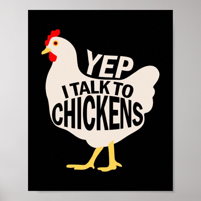 Affiche Oui, Je Parle Aux Poulets (Devant)