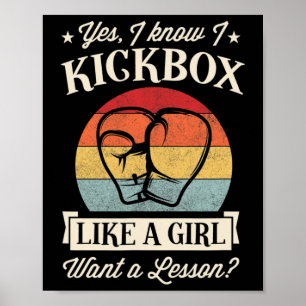Affiche Oui, je sais, je fais du kickboxing comme une fill