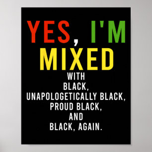 Affiche Oui, je suis mélangé à Black Mois de l'histoire de