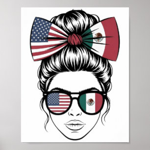 Affiche Oui Je Suis Tous Les Deux Fier Mexicain Américain 
