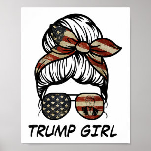 Affiche Oui, je suis une fille de Trump - Trump 2024 Elec