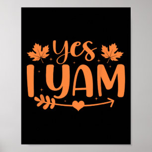 Affiche Oui je suis Yam Hommes Garçons Automne Action de g