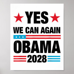 Affiche Oui, nous pouvons à nouveau Obama 2028 3ème mandat