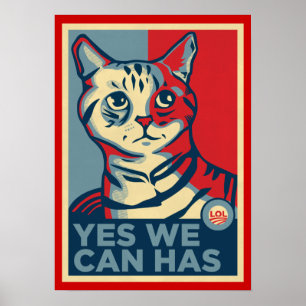 Affiche Oui, nous pouvons avoir l'impression LOLCAT