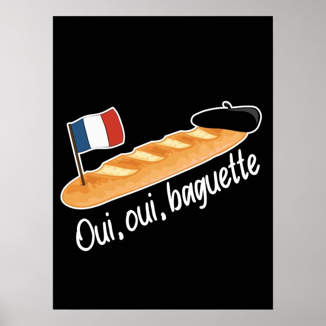 Affiche Oui Oui Baguette - Drôle de la cuisine française (Devant)