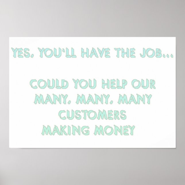 Affiche Oui, tu auras le job #2 (Devant)