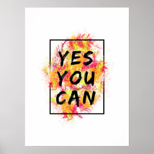 Affiche Oui Vous Pouvez, Motivationnel, Inspirant, Moderne